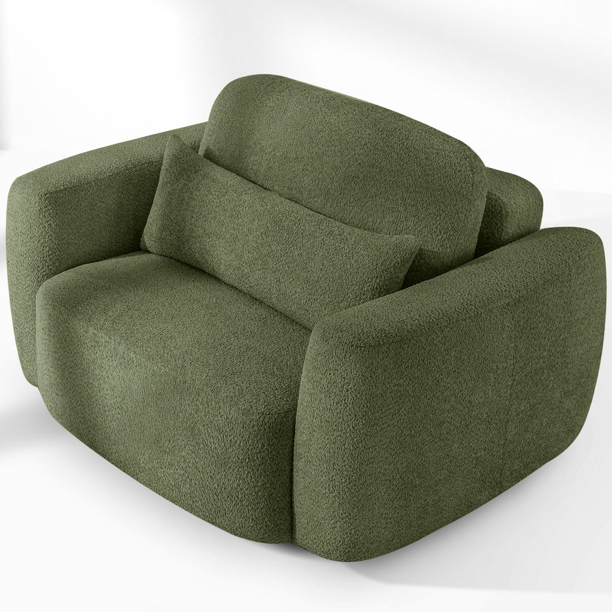SESSEL ELOSA - Olivgrün, Holz/Textil (145/85/115cm) - KONSIMO®
