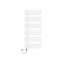 BADHEIZKÖRPER elektrisch Iron EM 600x1400 mm Weiß mit Heizstab 900W - Weiß, Metall (60/140/3cm) - LuxeBath