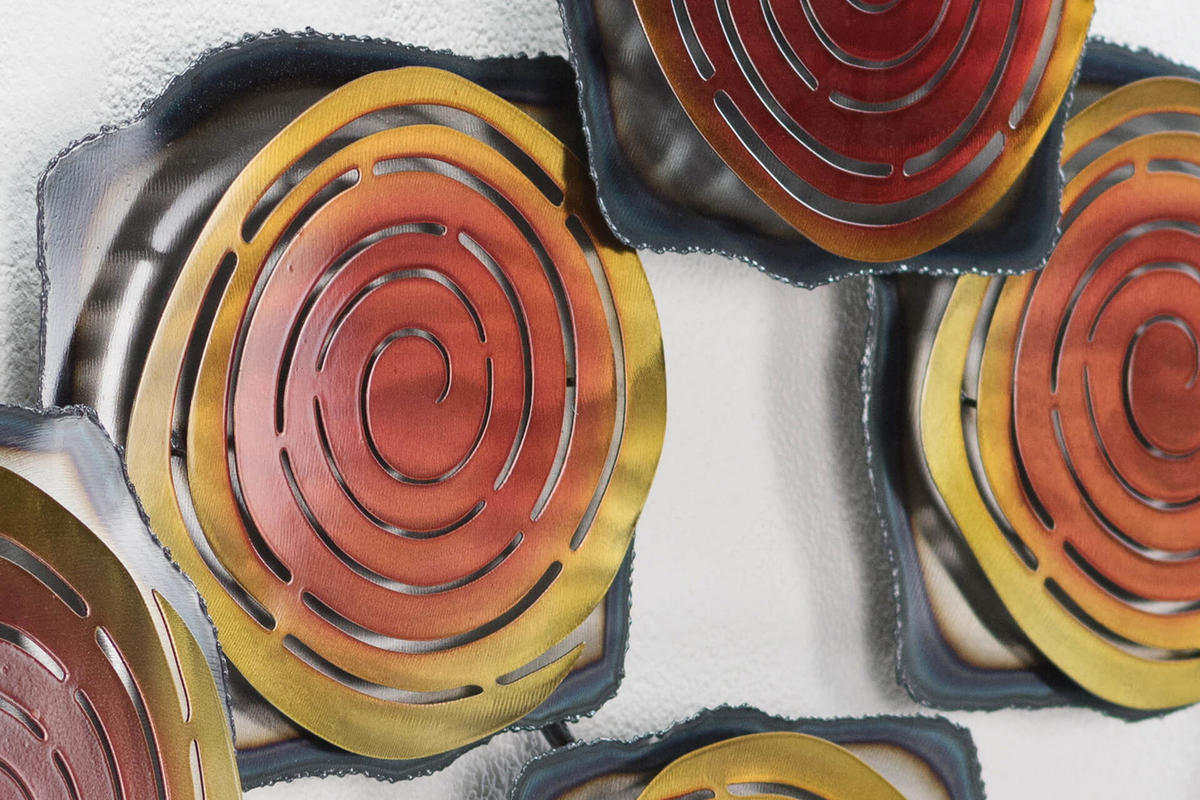 WANDDEKO Rot 124/69 cm - Rot, Metall (5.8/69/8cm) - KUNSTLOFT