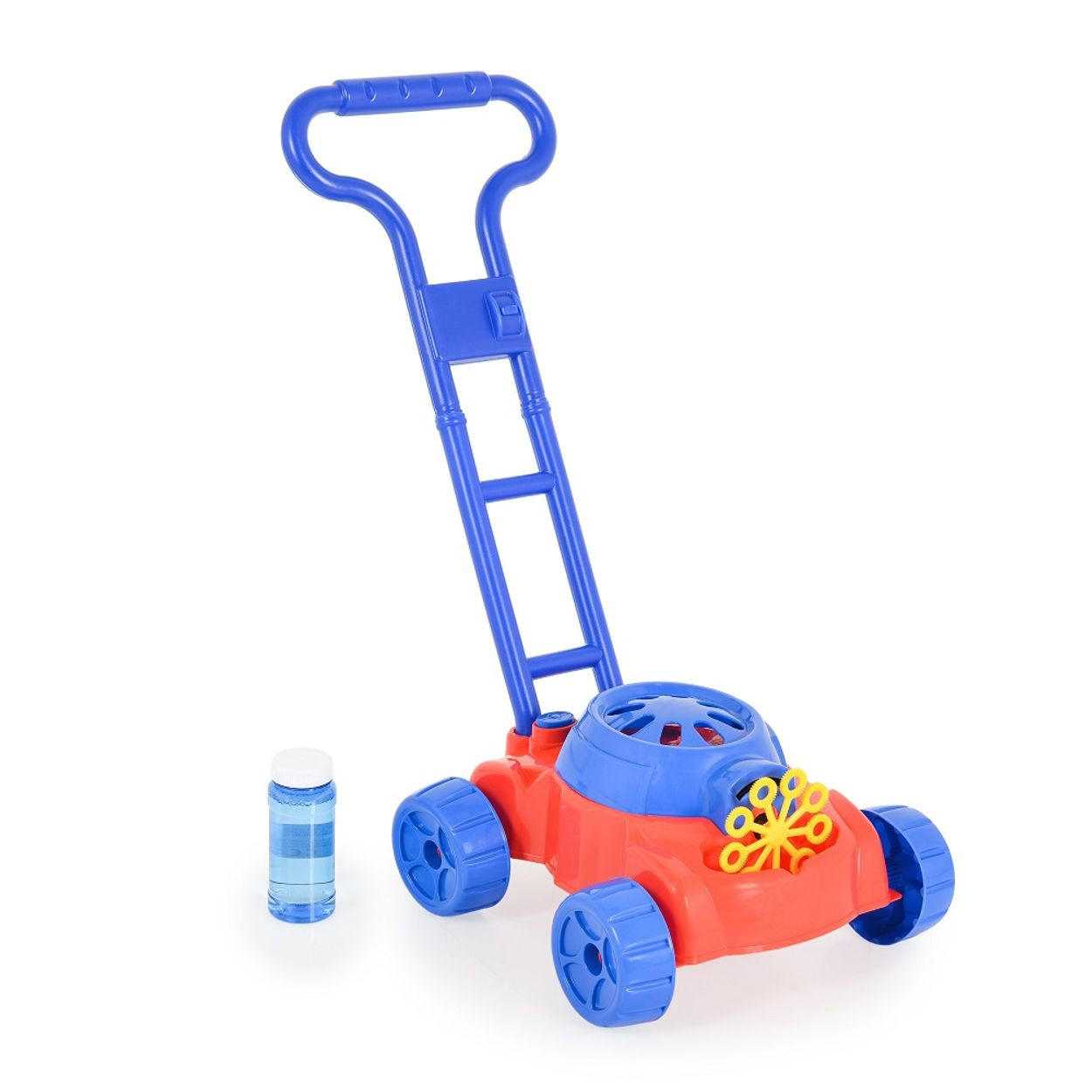 GARTENSPIELZEUG Spielzeug-Rasenmäher Bubble blau Seifenblasenfunktion, Kunststoff, Pusteringe, Garten, ab 3 Jahren - Blau, Kunststoff (25/25/60cm) - Moni