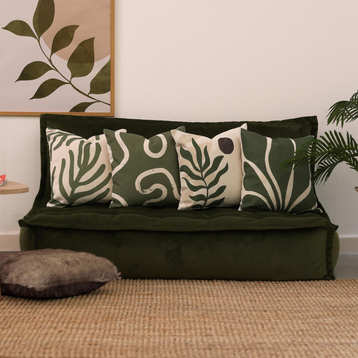 DEKOKISSEN 2er-Set - Grün, Kunststoff (43/43cm) - icon