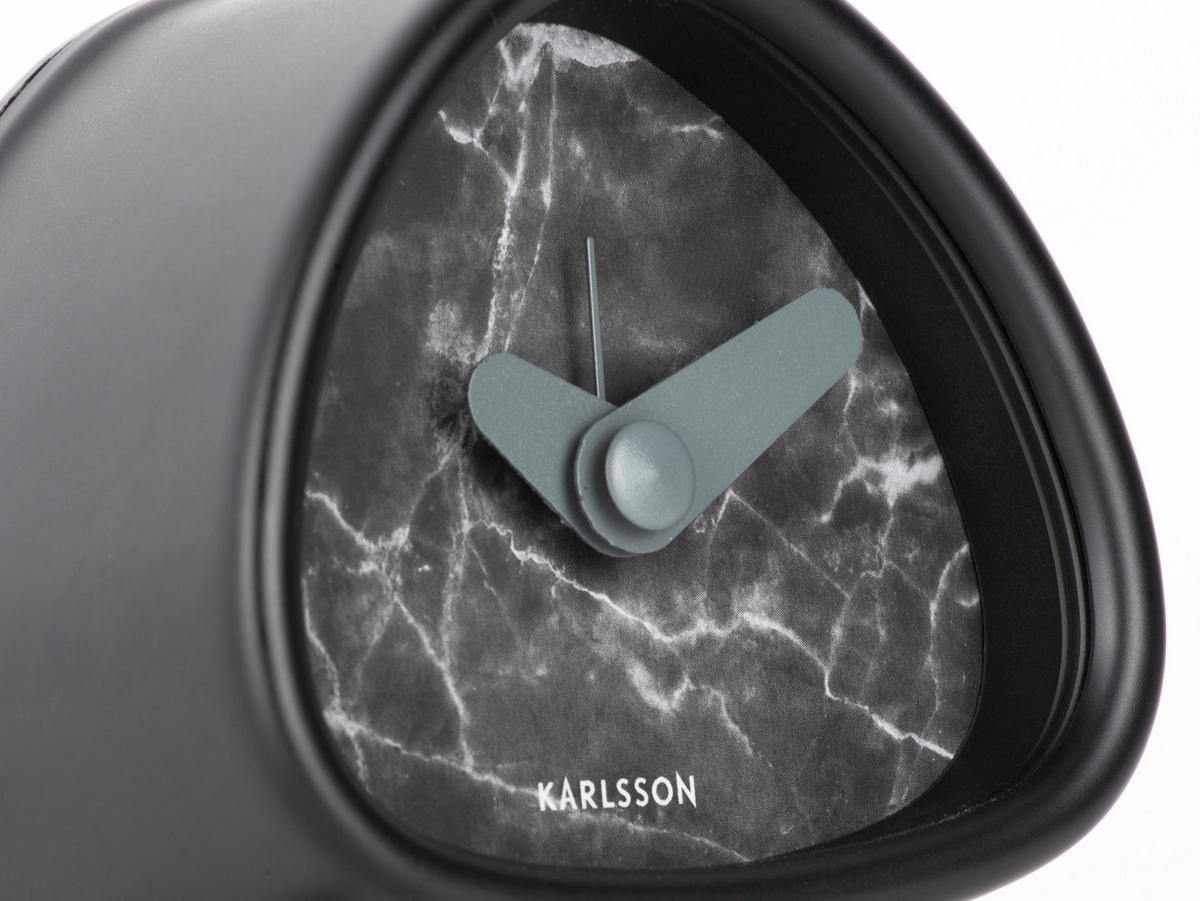 WECKER Marmor - Schwarz, Metall (8.5/8.5/5.5cm)