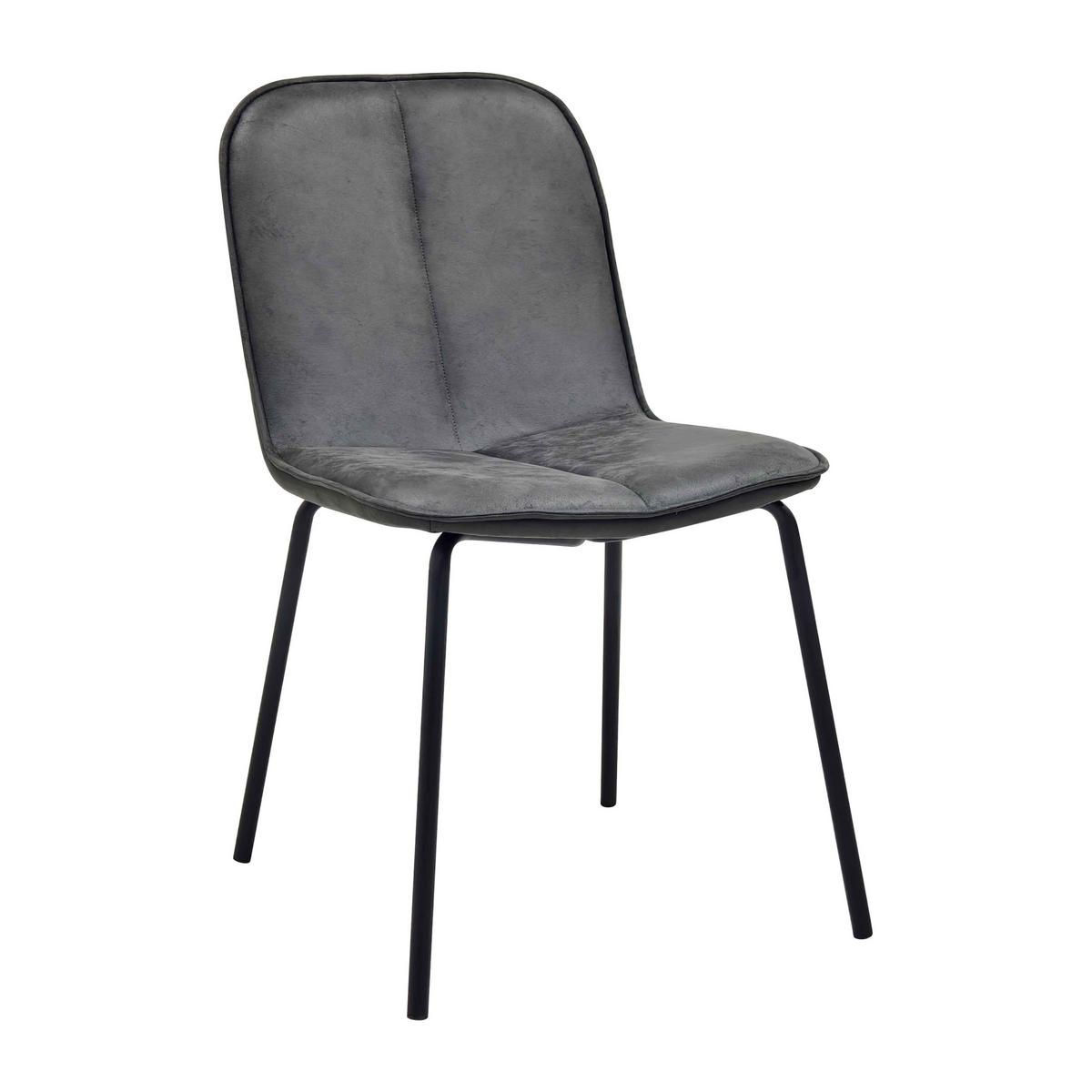 STÜHLE 2-tlg., Grau - Grau, Holz (49/82/61cm) - Oviala