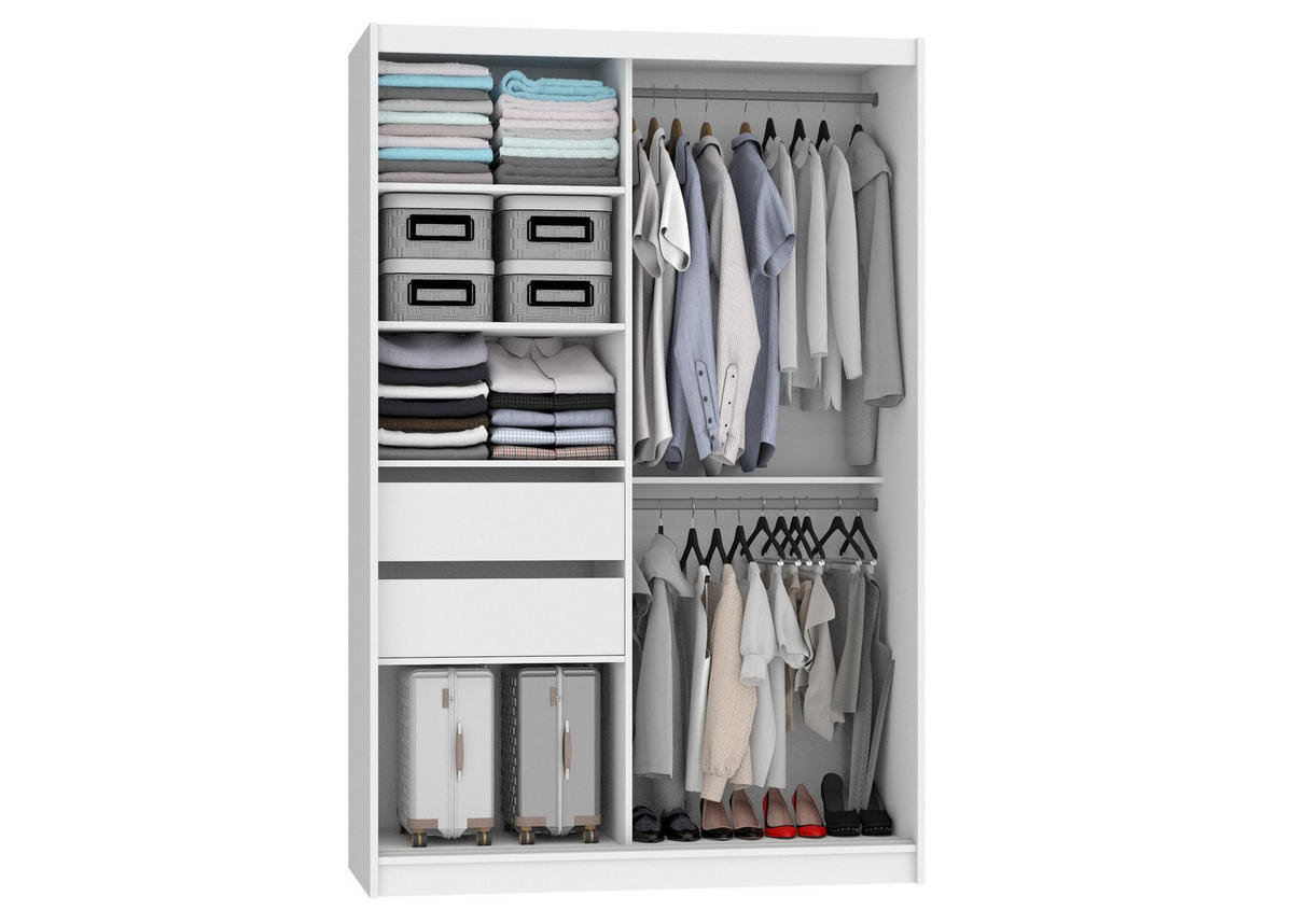 SCHWEBETÜRENSCHRANK Verona MBP, Schwarz/Goldbraun Matt, 133 cm, mit Spiegel - Braun, Holz (133/216/60cm) - B BELINI GROUP
