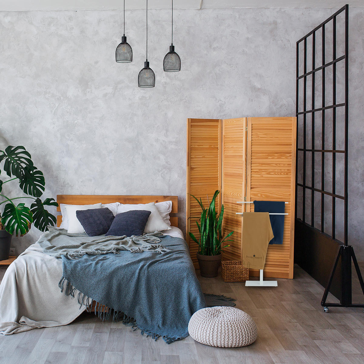 HANDTUCHSTÄNDER - Weiß, Metall (50/82/19cm) - Relaxdays