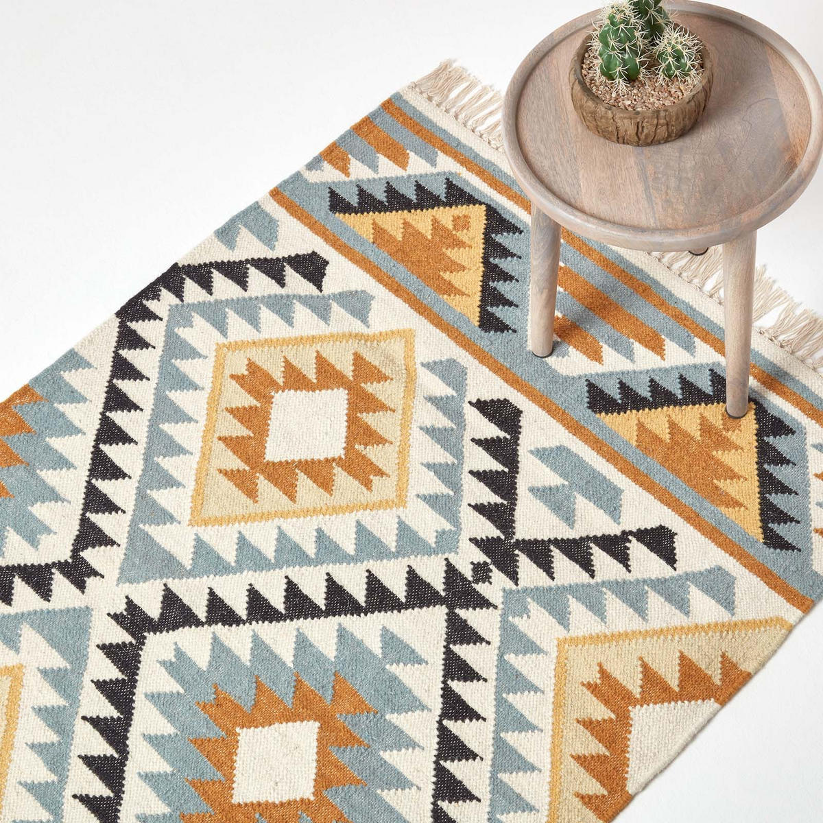 KELIM-TEPPICH Agra handgewebt 90/150 cm - Multicolor, Textil (90/150cm) - Homescapes