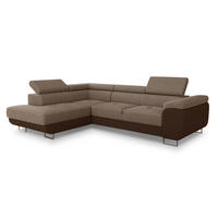 ECKSOFA Caris, Seite: Links - Braun, Holz/Textil (273/203cm) - Sofnet