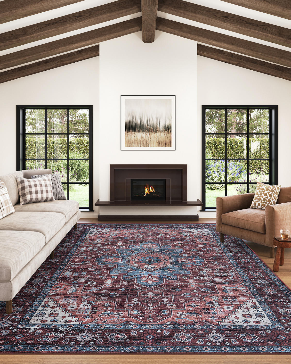 TEPPICH DUBAI bordeaux orientalisch 90/150 cm - Bordeaux, Textil (90/150cm) - Tapiso