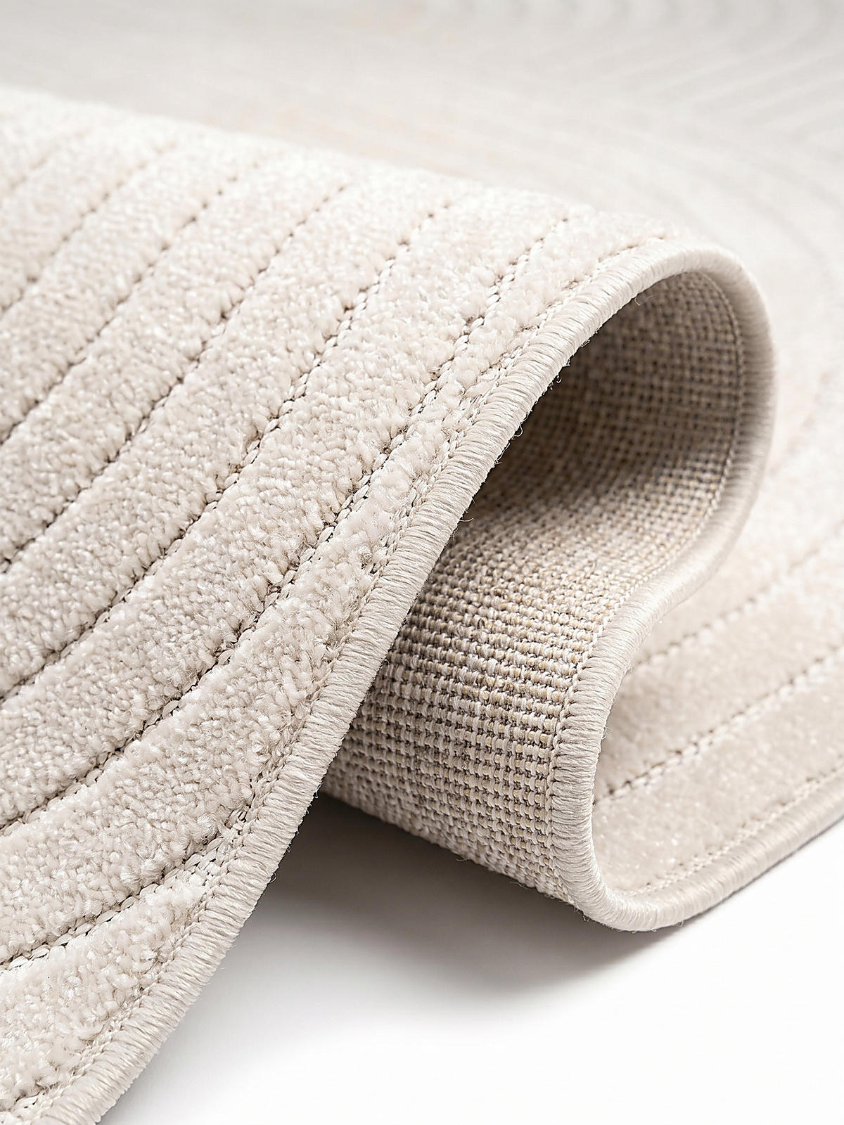 TEPPICH Outdoor Geometrisch MEZEN Polypropylen Creme 80 x 250 cm - Beige, Textil (80/250cm) - KADIMA DESIGN