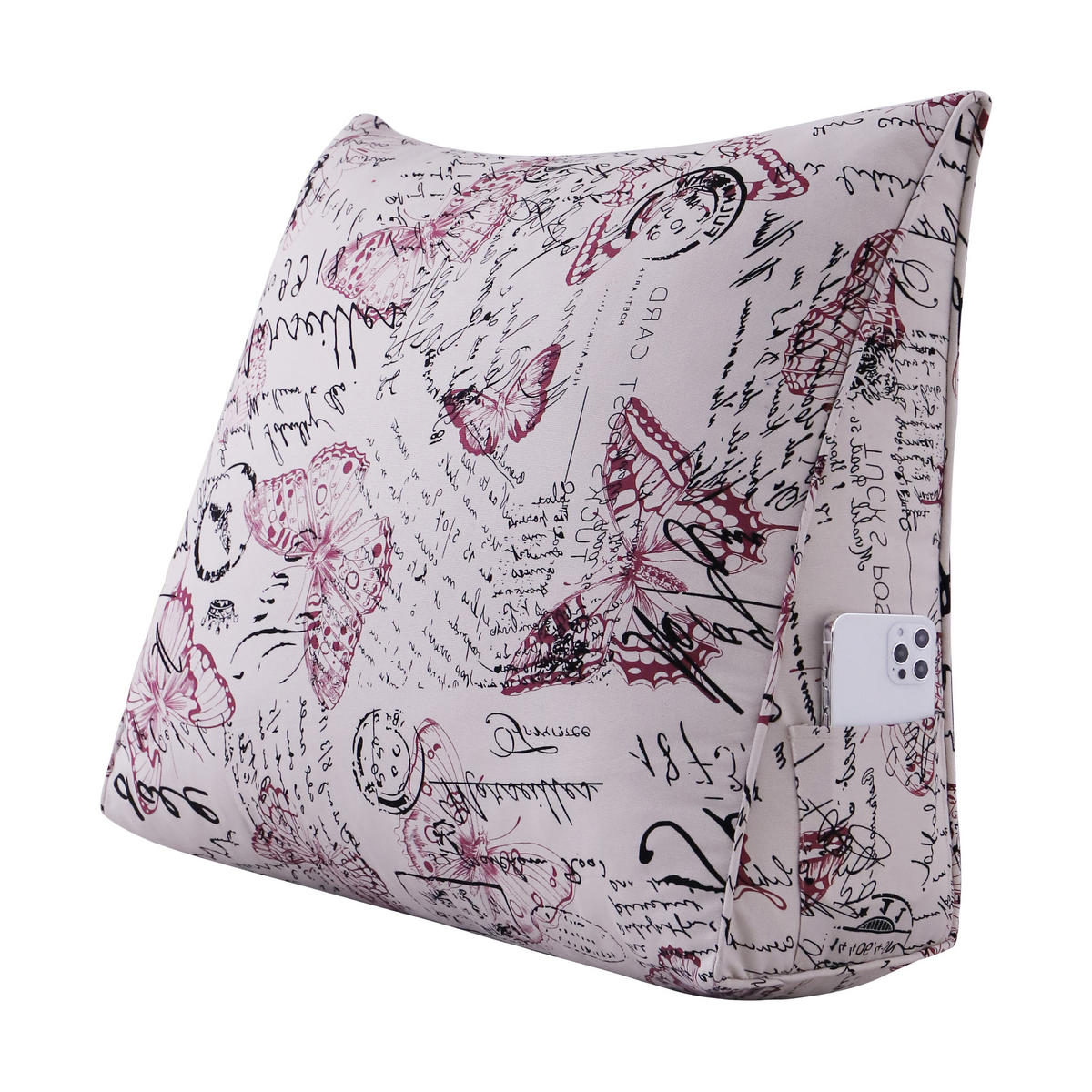 RÜCKENKISSEN zum Lesen Rot 60 cm - Rot, Textil (50/60cm) - Vercart