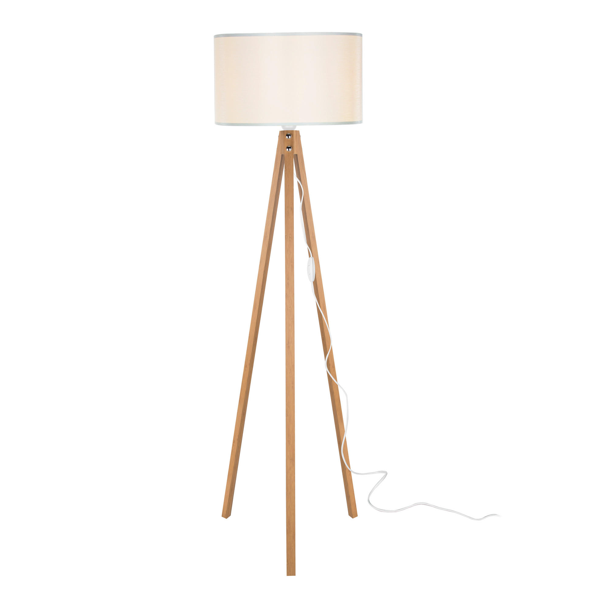STEHLEUCHTE Rochester - Creme, Textil (37/37/136cm) - lux.pro