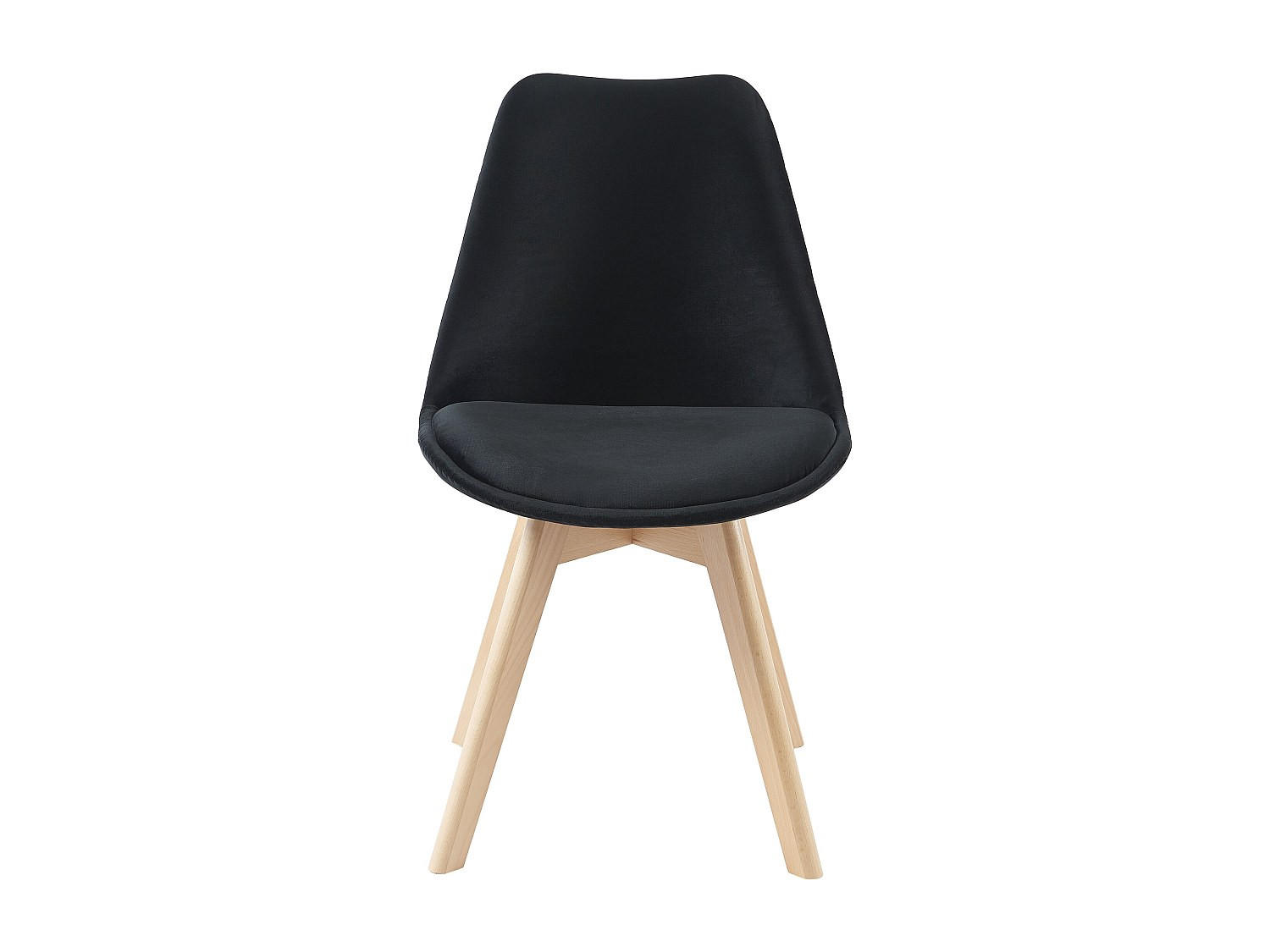 STUHL - 49 cm x 58 cm - Samt, Stoff - Schwarz - JODY - Schwarz, Textil (49/82/58cm) - Vente-Unique