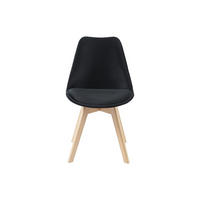 STUHL - 49 cm x 58 cm - Samt, Stoff - Schwarz - JODY - Schwarz, Textil (49/82/58cm) - Vente-Unique