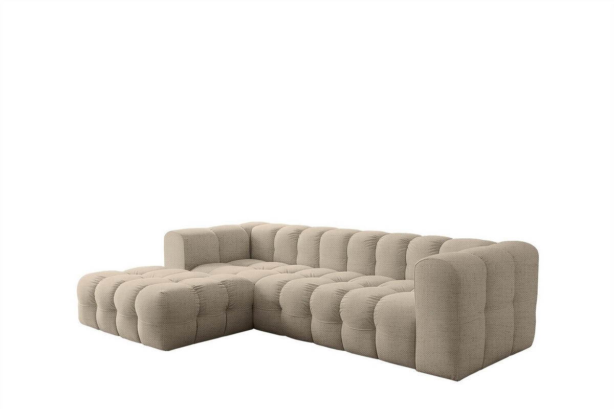 ECKSOFA Solvie In Moly - Beige, Holzwerkstoff/Textil (193/290cm) - Fun Möbel