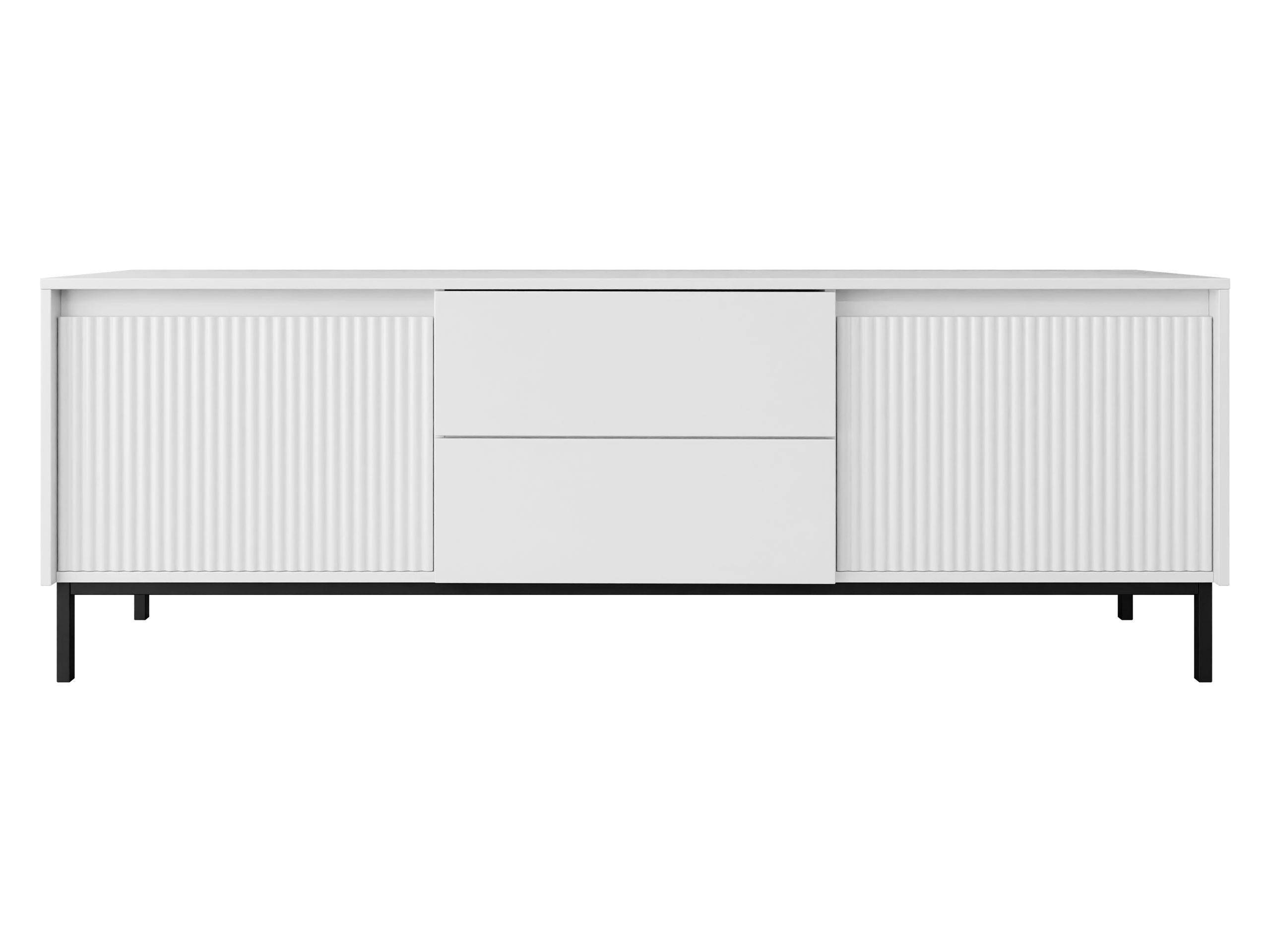 TV-ELEMENT Ozmi 2K2SZ - Schwarz/Weiß, Holzwerkstoff/Metall (174/60/40cm) - MIRJAN24