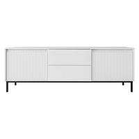 TV-ELEMENT Ozmi 2K2SZ - Schwarz/Weiß, Holzwerkstoff/Metall (174/60/40cm) - MIRJAN24