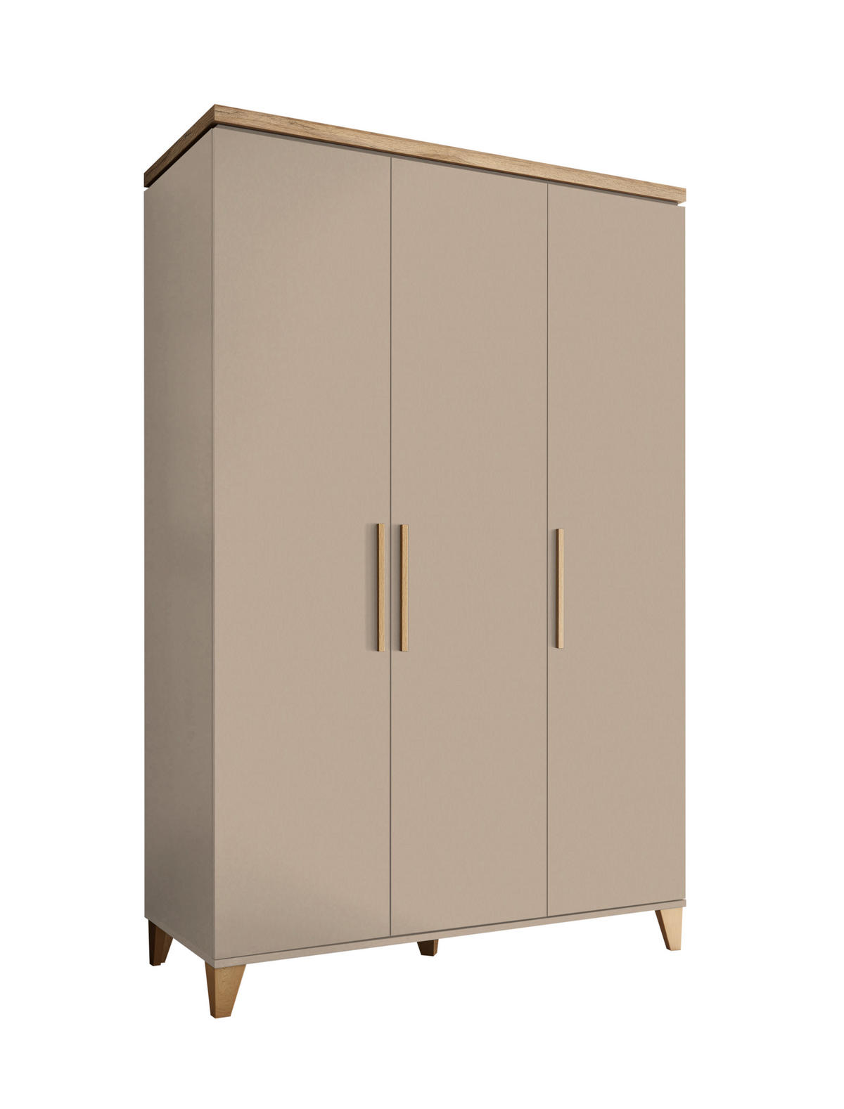 BABYZIMMER Hilda 5 teilig in Kaschmir und Mauvella Oak - Kinderzimmer Komplett Set - Beige, Holzwerkstoff (80/200/120cm)
