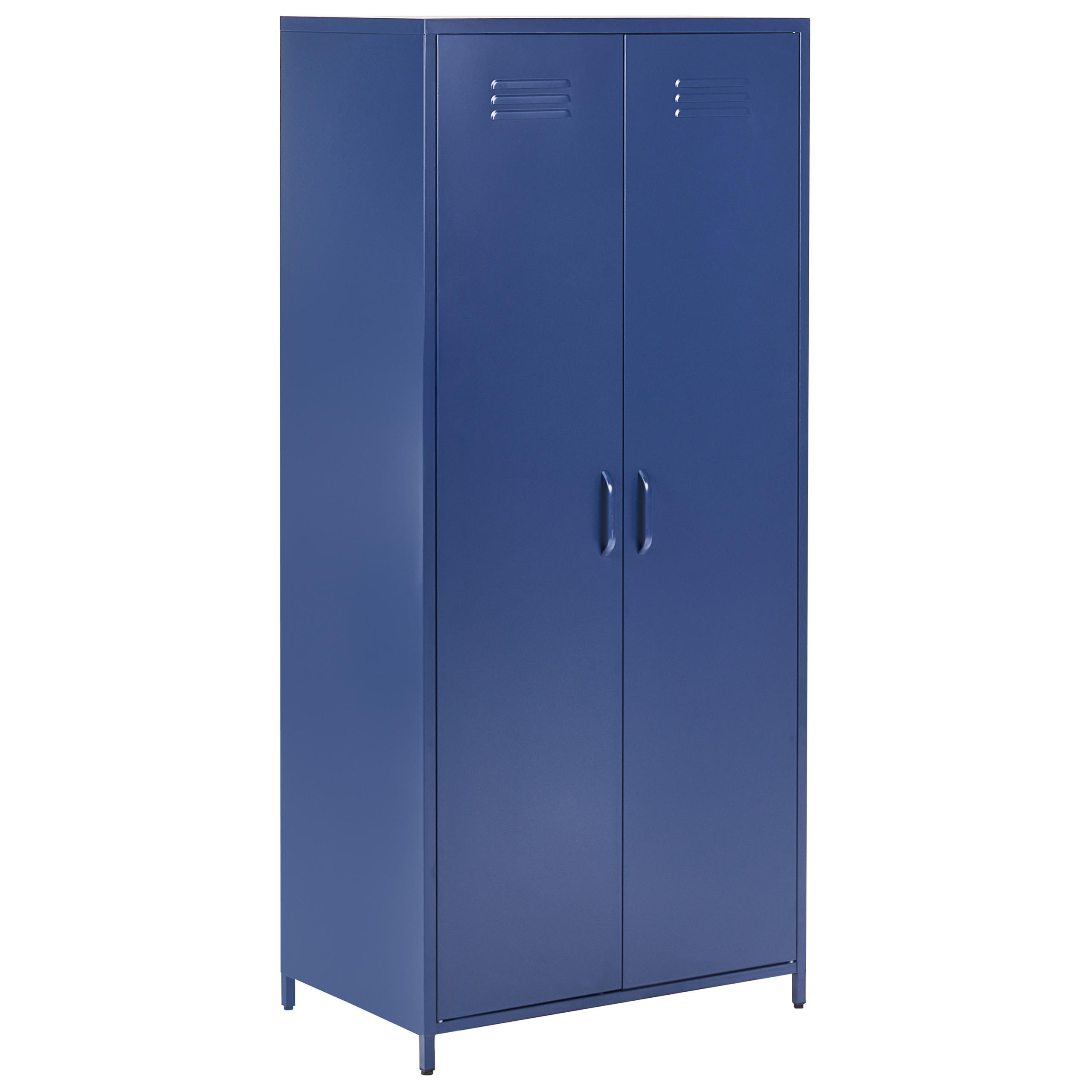 GARDEROBENSCHRANKSTAHL blau 4 Fächer Varna - Blau, Metall (76/170/50cm) - Beliani