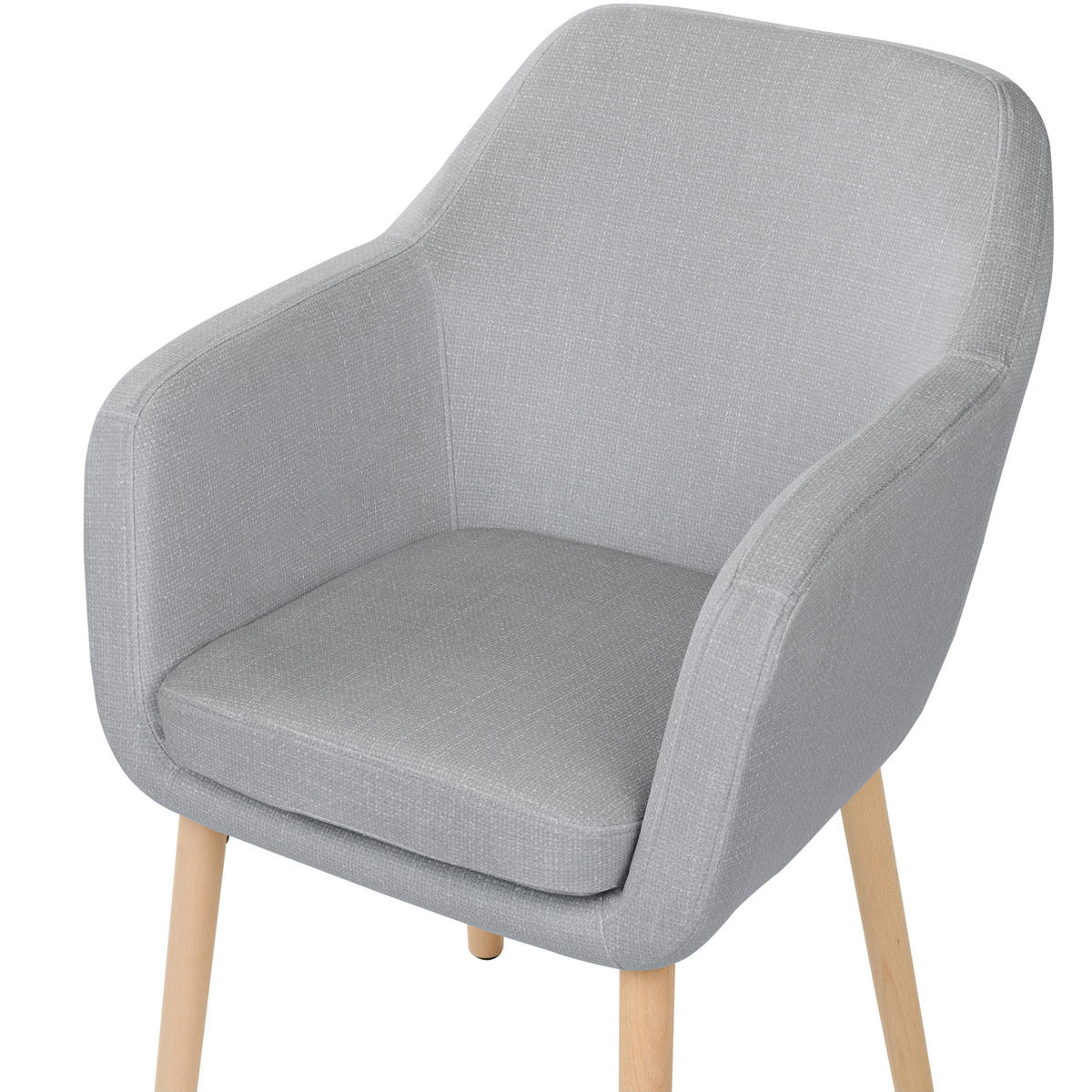 JÍDELNÍ ŽIDLE Sametová látka šedá Yorkville II - šedá/světle hnědá, textil (56/82/46cm) - Beliani