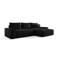 ECKSOFA MONA mit Schlaffunktion QUELLE 100 Rechts - Schwarz, Textil (280/185cm) - Bedante