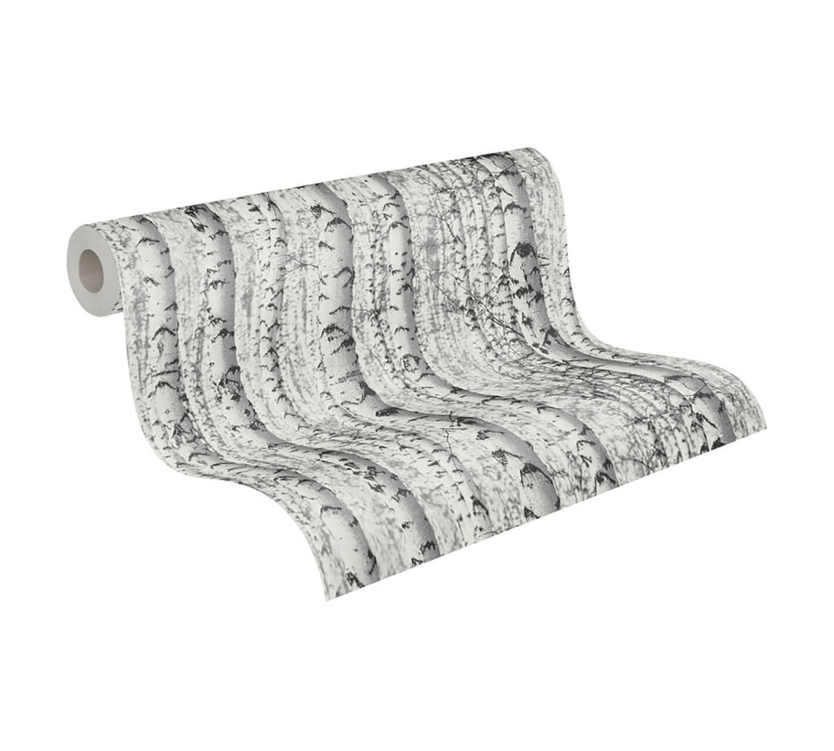 VLIESTAPETE Weiß 53/1005 cm - Weiß/Grau, Textil (53/1cm) - KUNSTLOFT