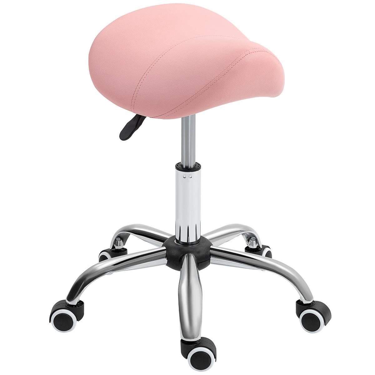 DREHHOCKER DE-09913 höhenverstellbar, 360° drehbar Rosa - Pink, Metall (52/61/53cm) - ComfortXL