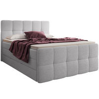 BOXSPRINGBETT Madison 2 hellgrau 160/200 H3/H4 Boucle - Hellgrau, Textil (160/200cm) - wonello