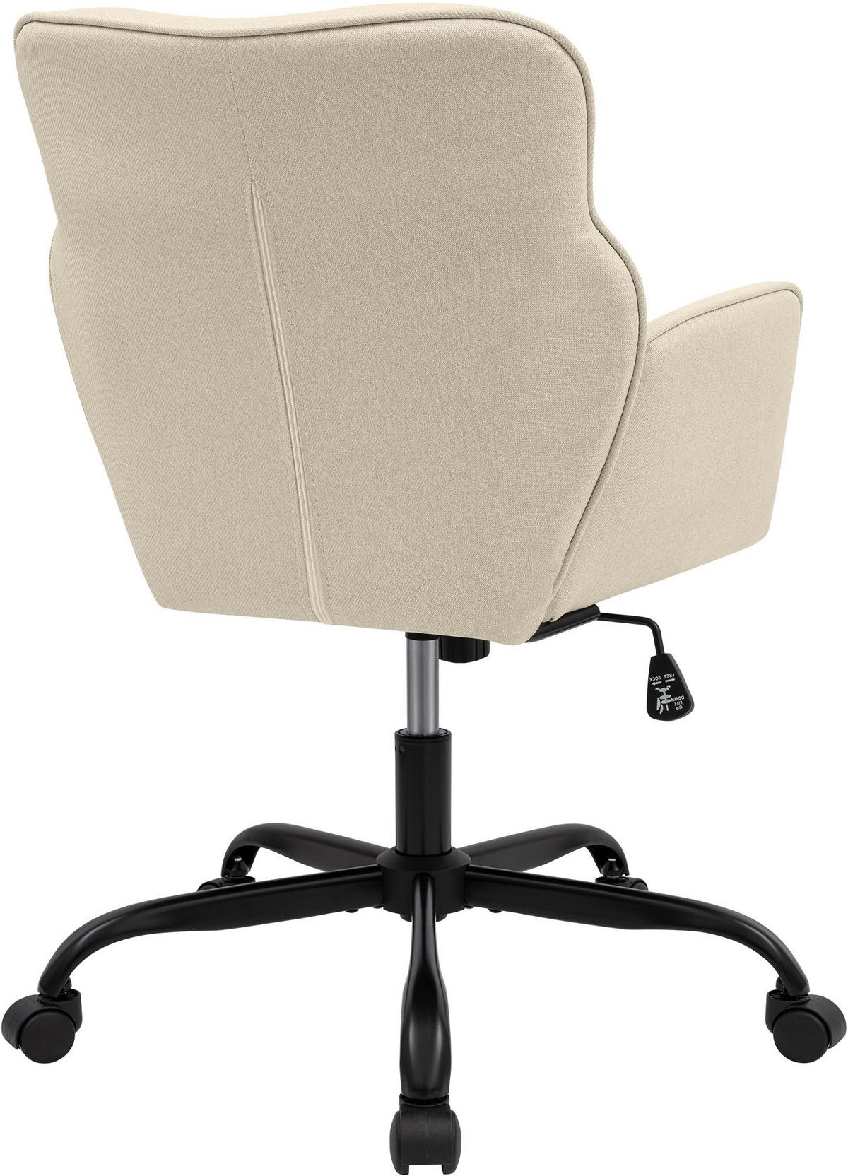 DREHSTUHL Stoff Creme - Creme/Schwarz, Textil (62/86/68cm) - CLP