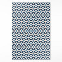 TEPPICH 150x225 cm Geometrisches Muster eines Musters - Hellblau, Kunststoff (150/225cm) - Wallfluent