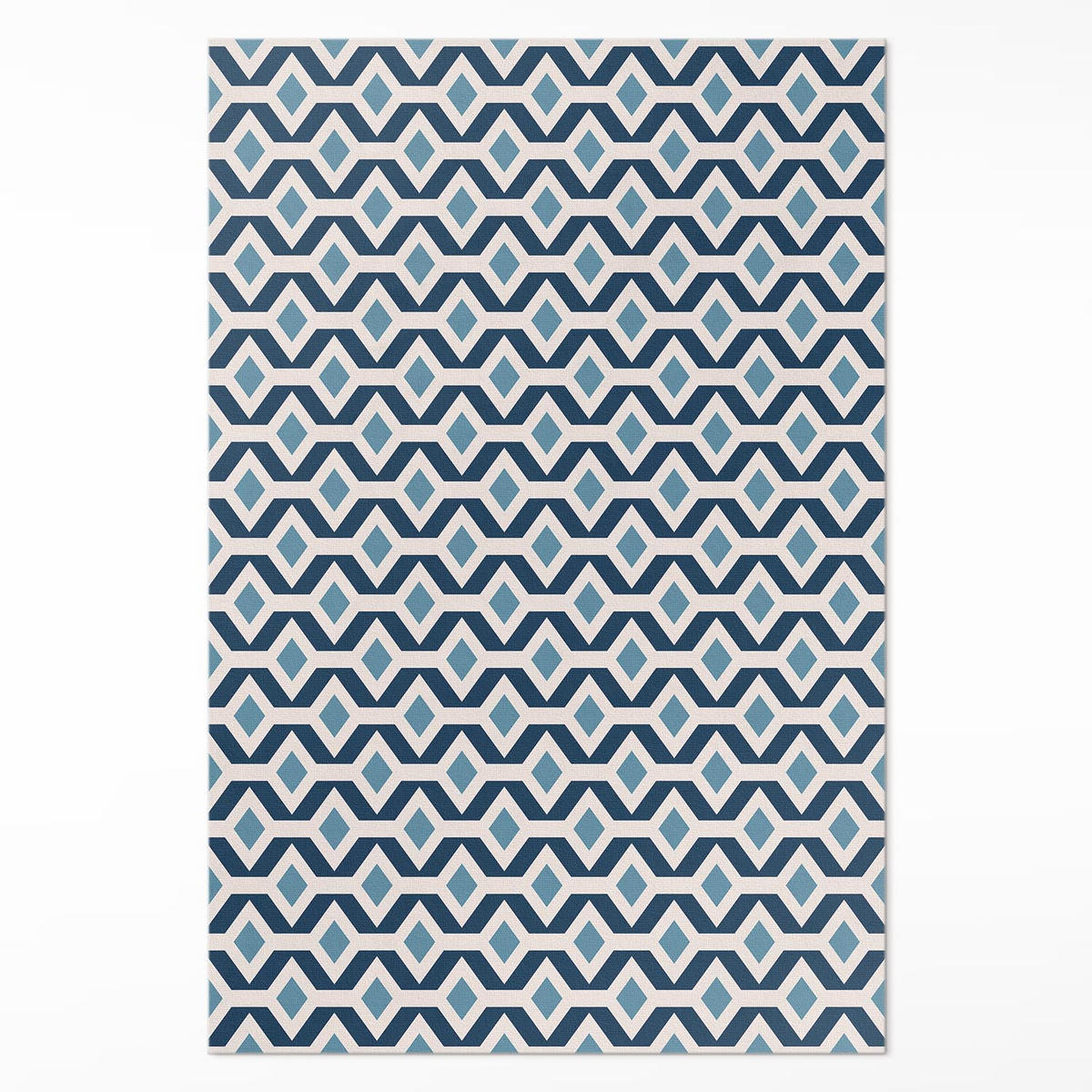 TEPPICH 150x225 cm Geometrisches Muster eines Musters - Hellblau, Kunststoff (150/225cm) - Wallfluent