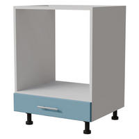 HERDUMBAUSCHRANK Bari D11K/60 Weiß / RAL 5024 pastellblau 60 / 50 / 82cm - Blau/Weiß, Holz/Holzwerkstoff (60/82/50cm) - Feldmann-Wohnen
