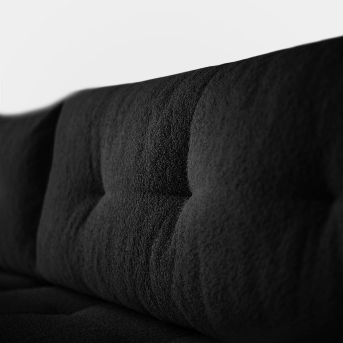 ECKSOFA ASTON mit Schlaffunktion und Bettkasten - Schwarz, Textil (261/143cm) - Lookway