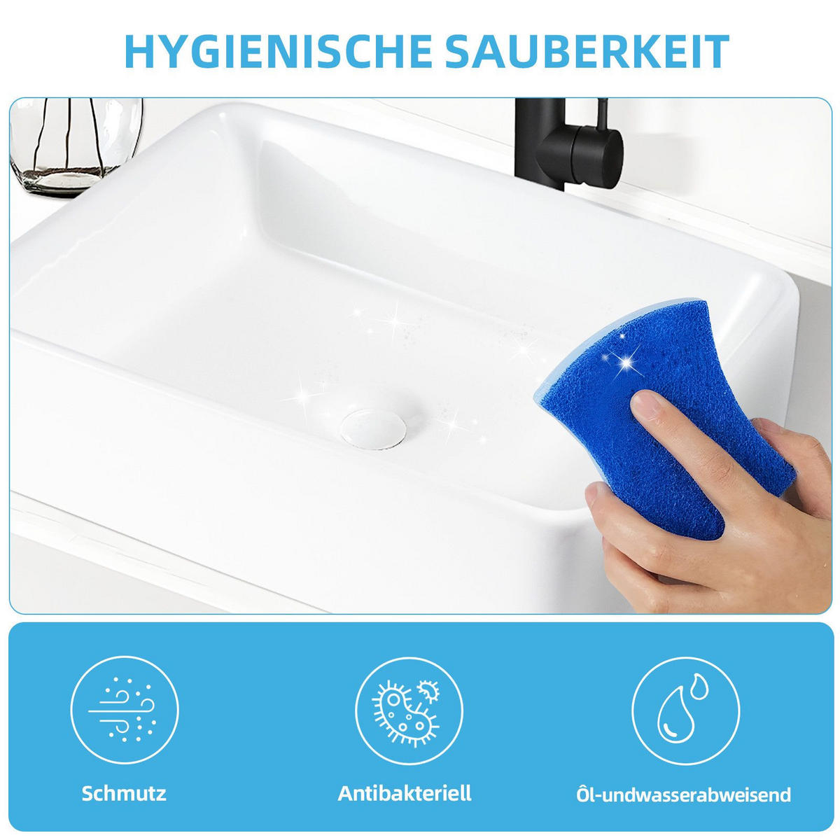 WASCHBECKEN Baunach II 48/37/13.5cm - Weiß, Keramik (37/13.5/48cm) - Nettlife