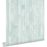 TAPETE Holz-Optik 53 cm x 10.05 m - Türkis, Papier (53/1000cm) - ESTAhome