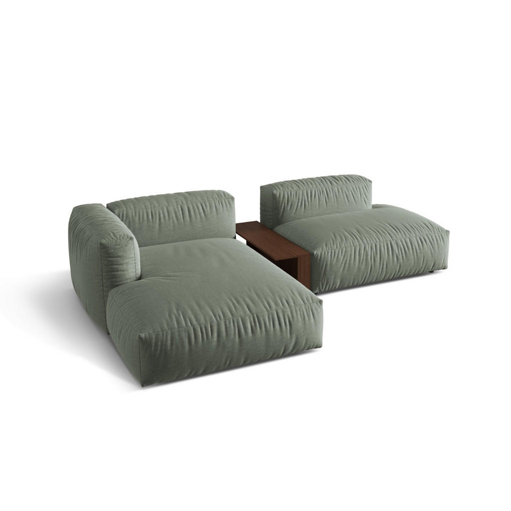 Thumbnail - Micadoni Ecksofa, Salbeigrün, Textil, 2-Sitzer, L-Form, 285x176 cm, Hergestellt in Europa, Oeko-Tex®, Wohnzimmer, Sofas ...