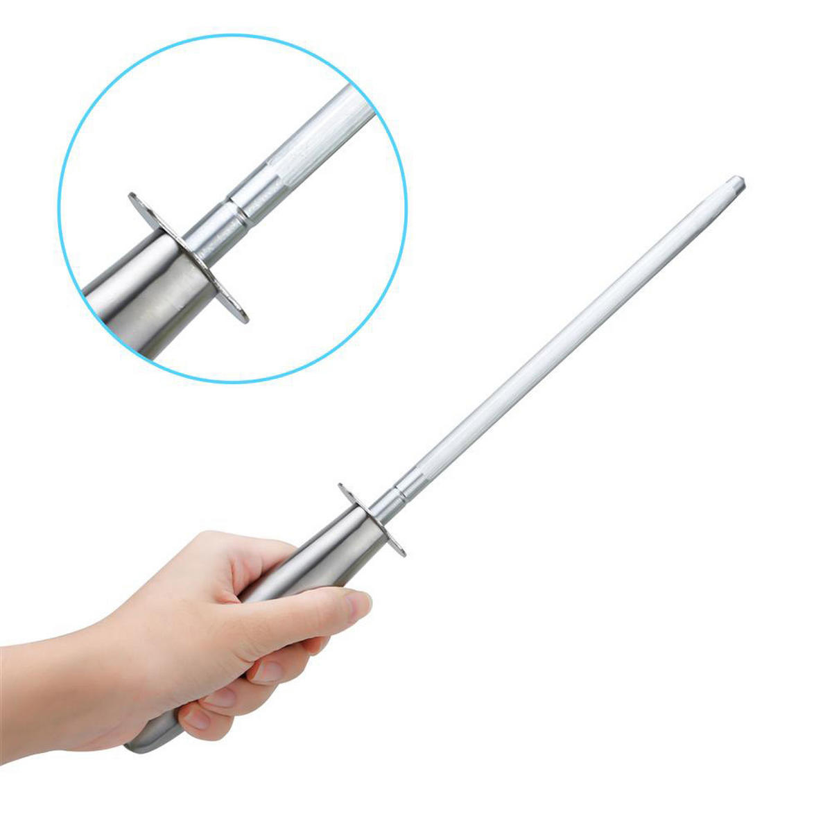 WETZSTAB - Silberfarben, Metall - Intirilife