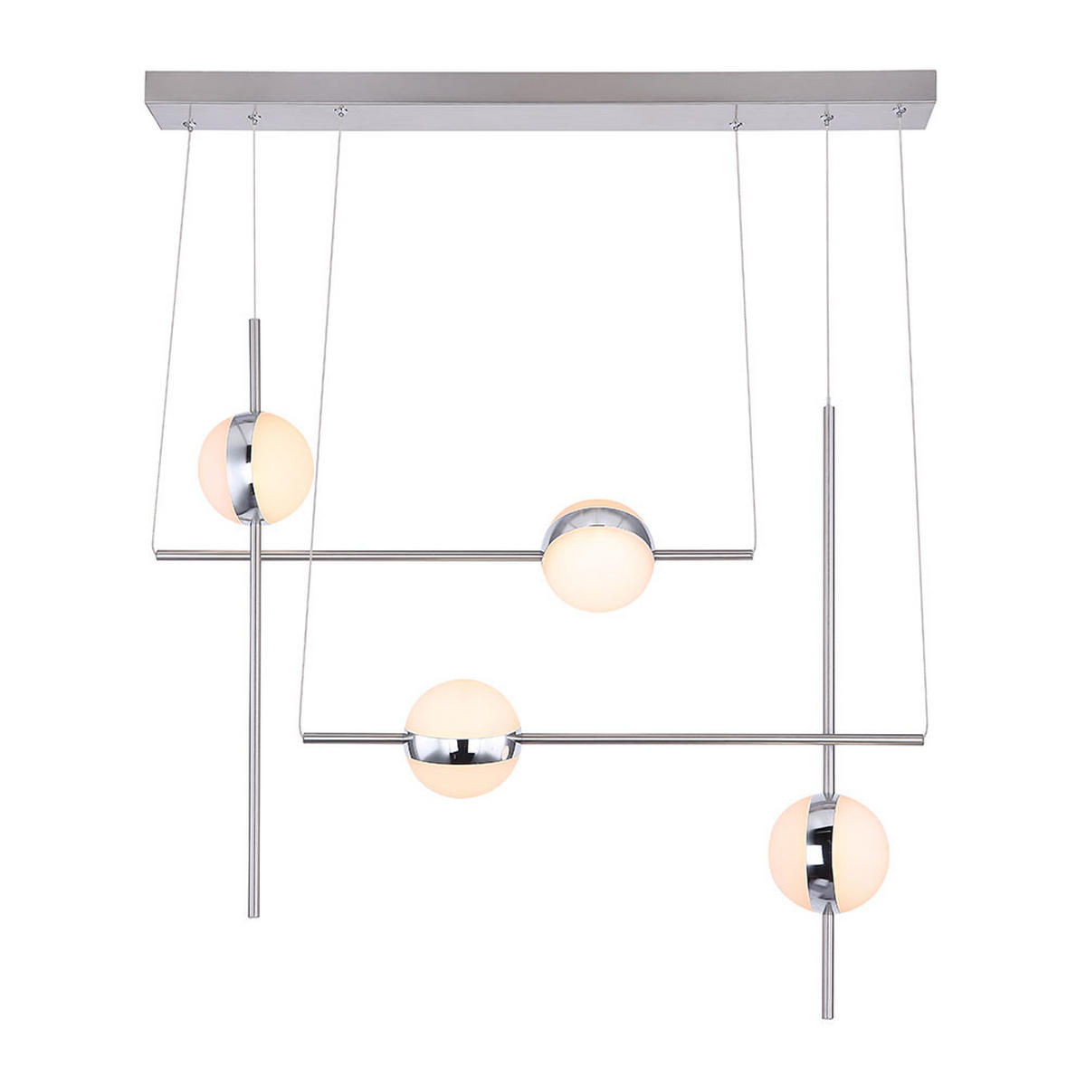 LED HÄNGELEUCHTE Chrom Silber - Silberfarben, Metall (83/16/120cm) - Globo Lighting