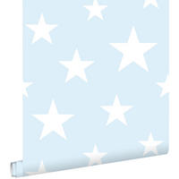 TAPETE große und kleine Sterne 53 cm x 10.05 m - Blau, Papier (53/0.1cm) - ESTAhome