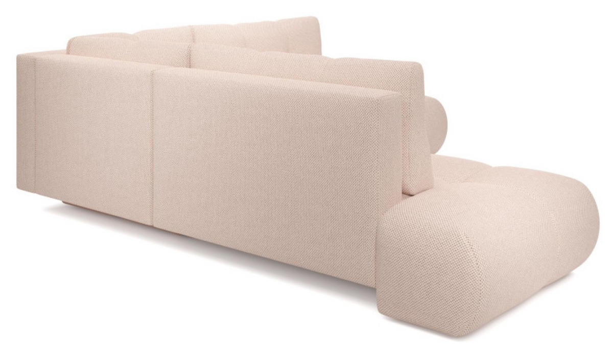 ECKSOFA Hellrosa SOHI Curio 60 Ausziehbar Mit Schlaffunktion - Rosa, Textil (266.5/266.5cm) - Sepro Meble