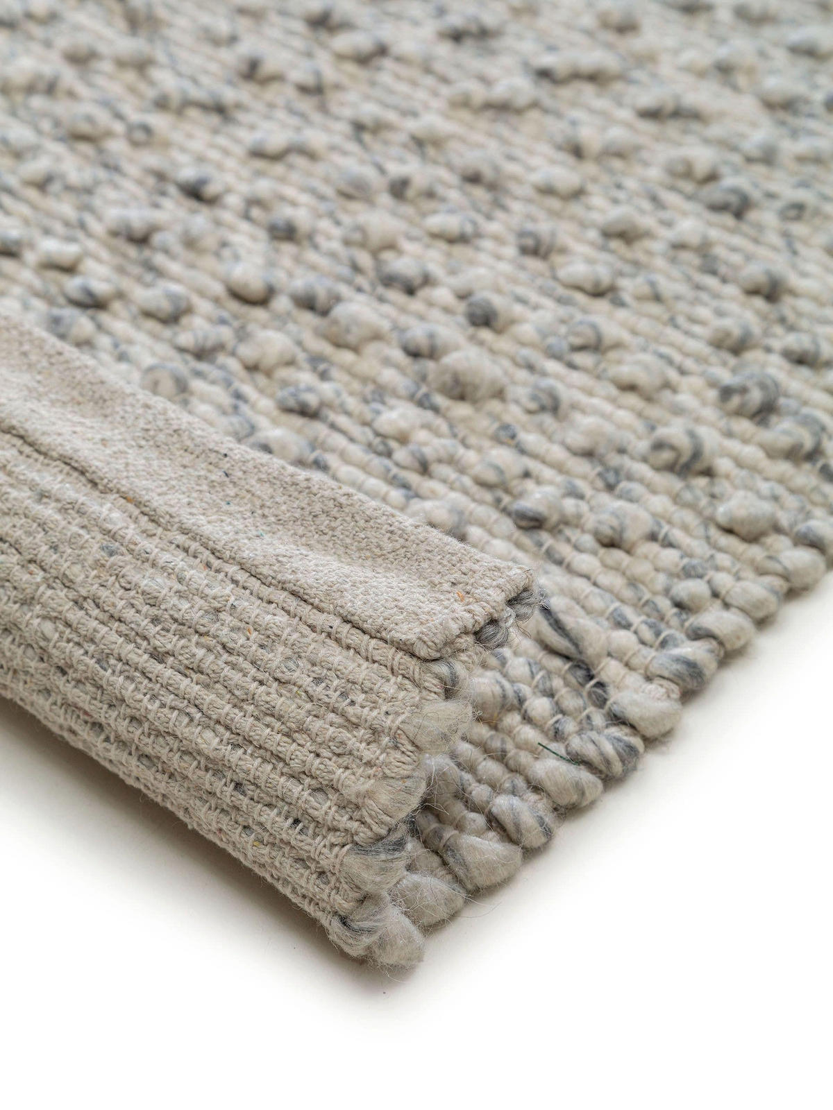 WOLLTEPPICH Lana Grau 120x170 cm - Grau, Textil (120/170cm) - benuta Pure