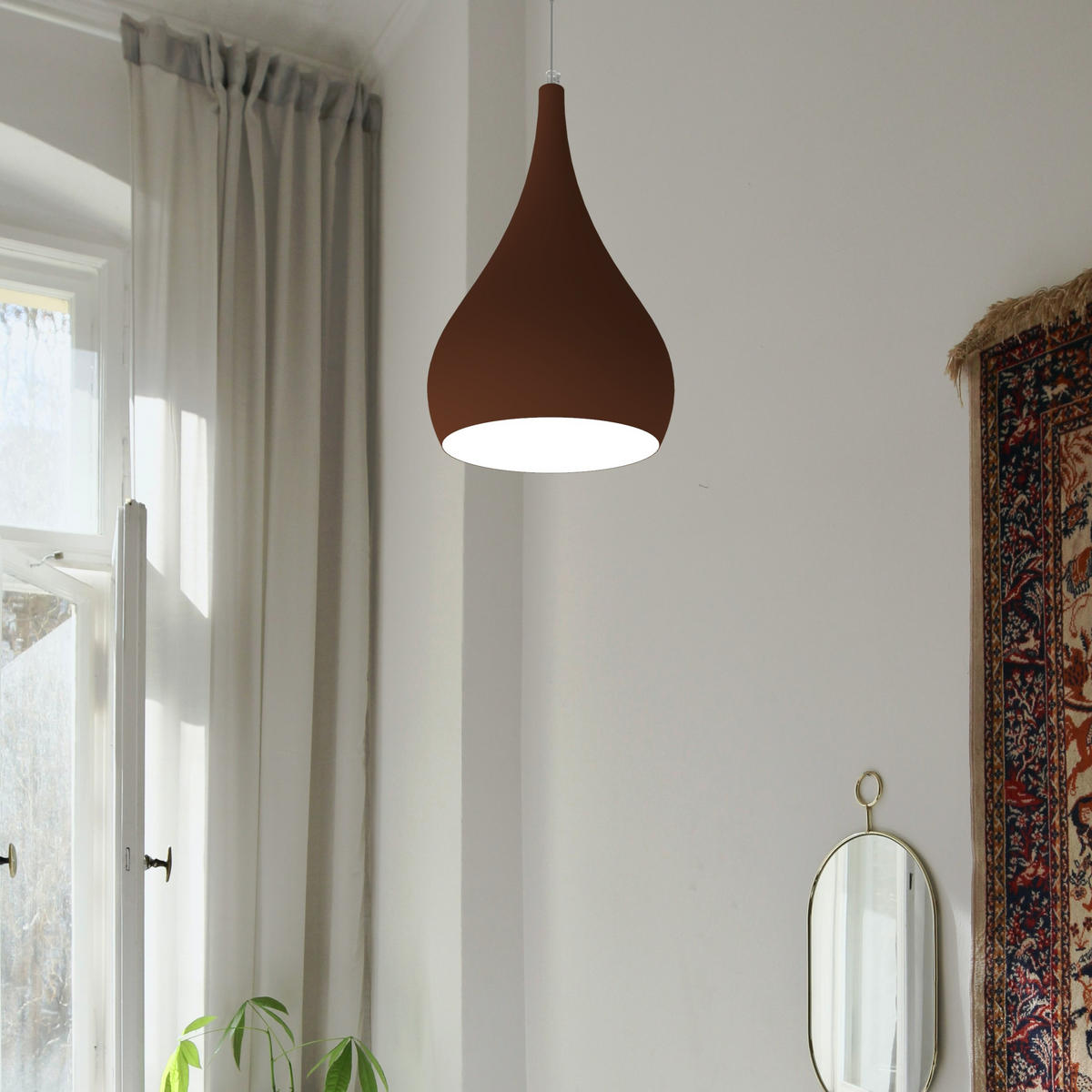 HÄNGELEUCHTE - Schwarz, Metall (25/25/39cm) - Lumicom