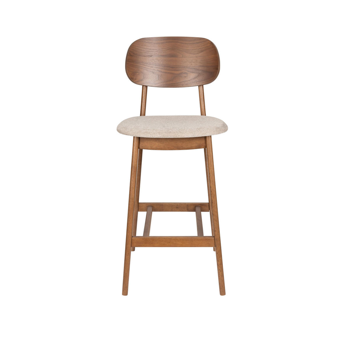 BARHOCKER Marais Rückenlehne 68,5 cm Walnussfarbe - 2 er Set - Braun, Kunststoff (44.5/104/55.5cm) - Dutchbone