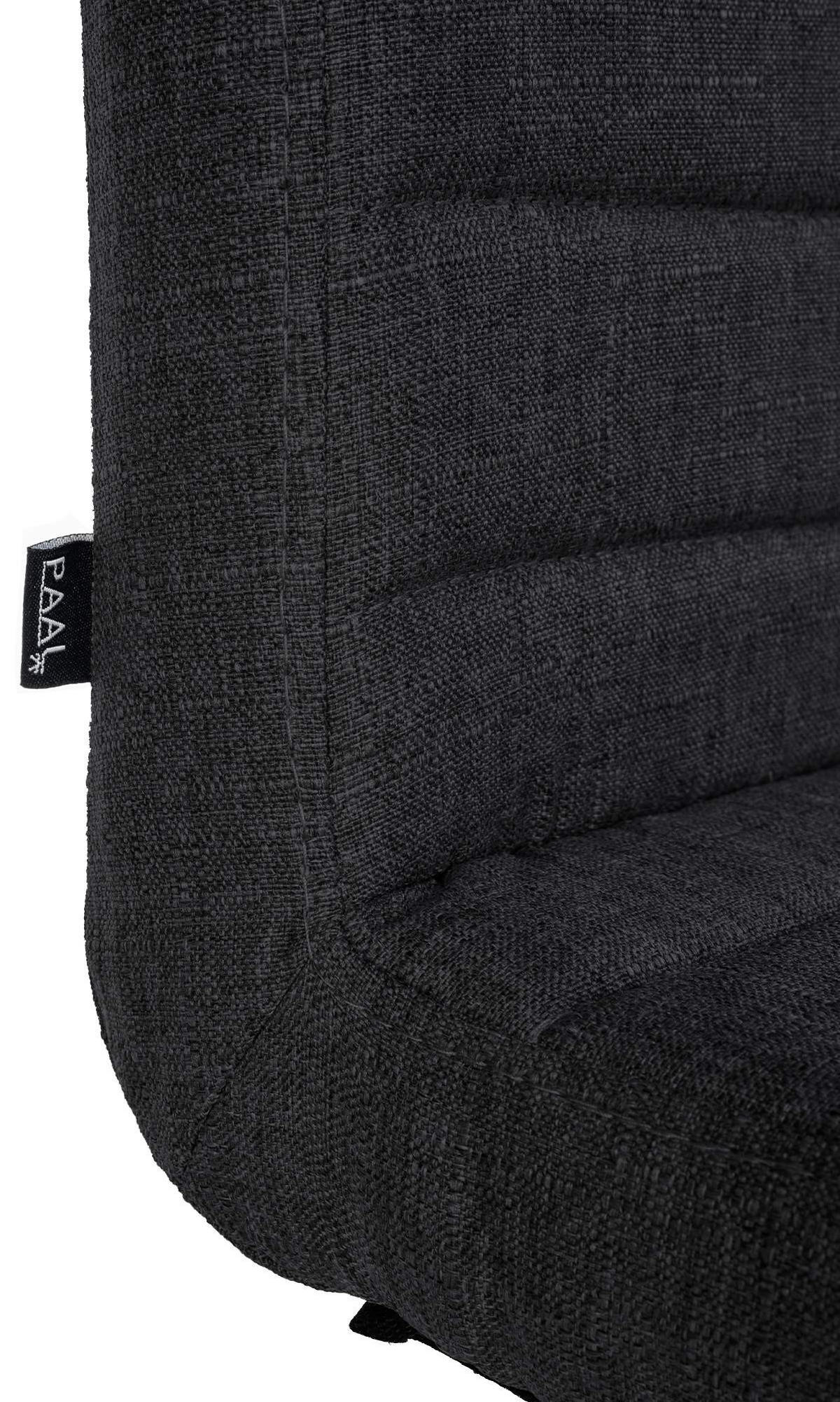 DREHSTUHL 2er Set Stoff schwarz - Chromfarben/Schwarz, Textil/Metall (44/81/60cm) - CLP