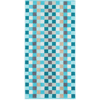 HANDTÜCHER UNIQUE KARO 942 TÜRKIS - 44 - Blau, Textil (50/100cm) - Cawö