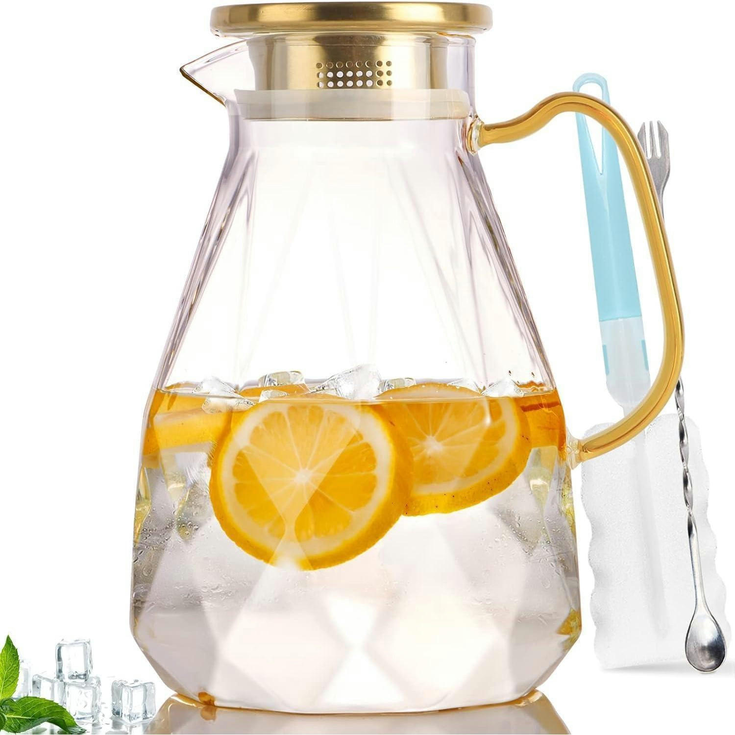 GLASKARAFFE mit Deckel 2.2 Liter - Transparent, Glas (15/15cm)