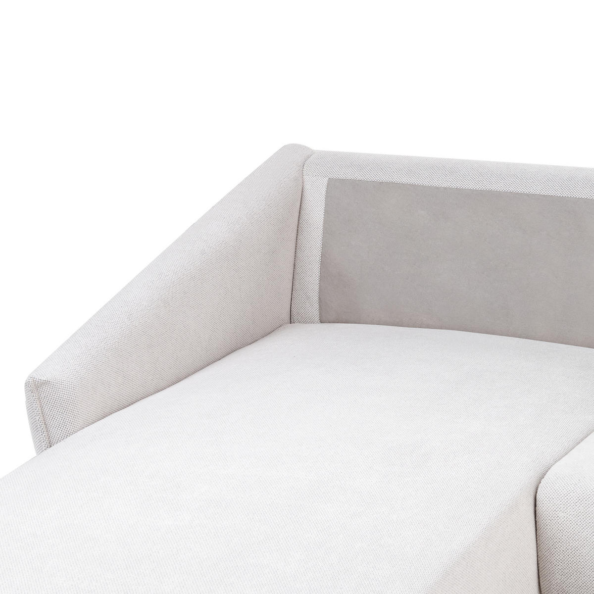 ROHOVÁ POHOVKA 3-místná Látka Krémově bílá pravostranná Varde - krémová, textil (245/162cm) - Beliani