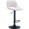 BARHOCKER JAKSON Creme Stoff Schwarz - Creme, Textil/Metall (42/86/46cm) - DELUKE