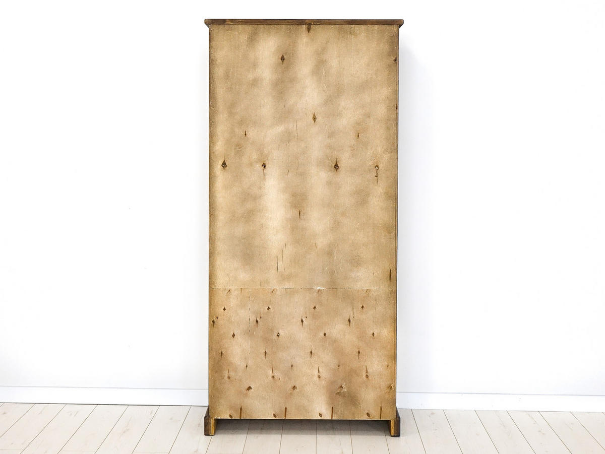 VITRINE aus Massivholz Rustyk - Dunkelbraun/Schwarz, Holz (90/190/40cm) - Seart