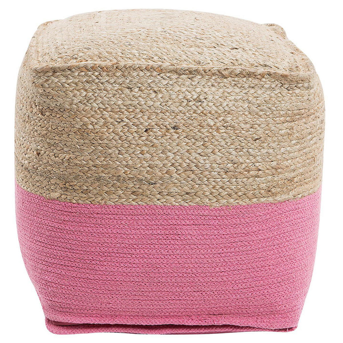 POUF Kirama 44/44/44 cm - Beige, Naturmaterialen (44/44/44cm) - Beliani