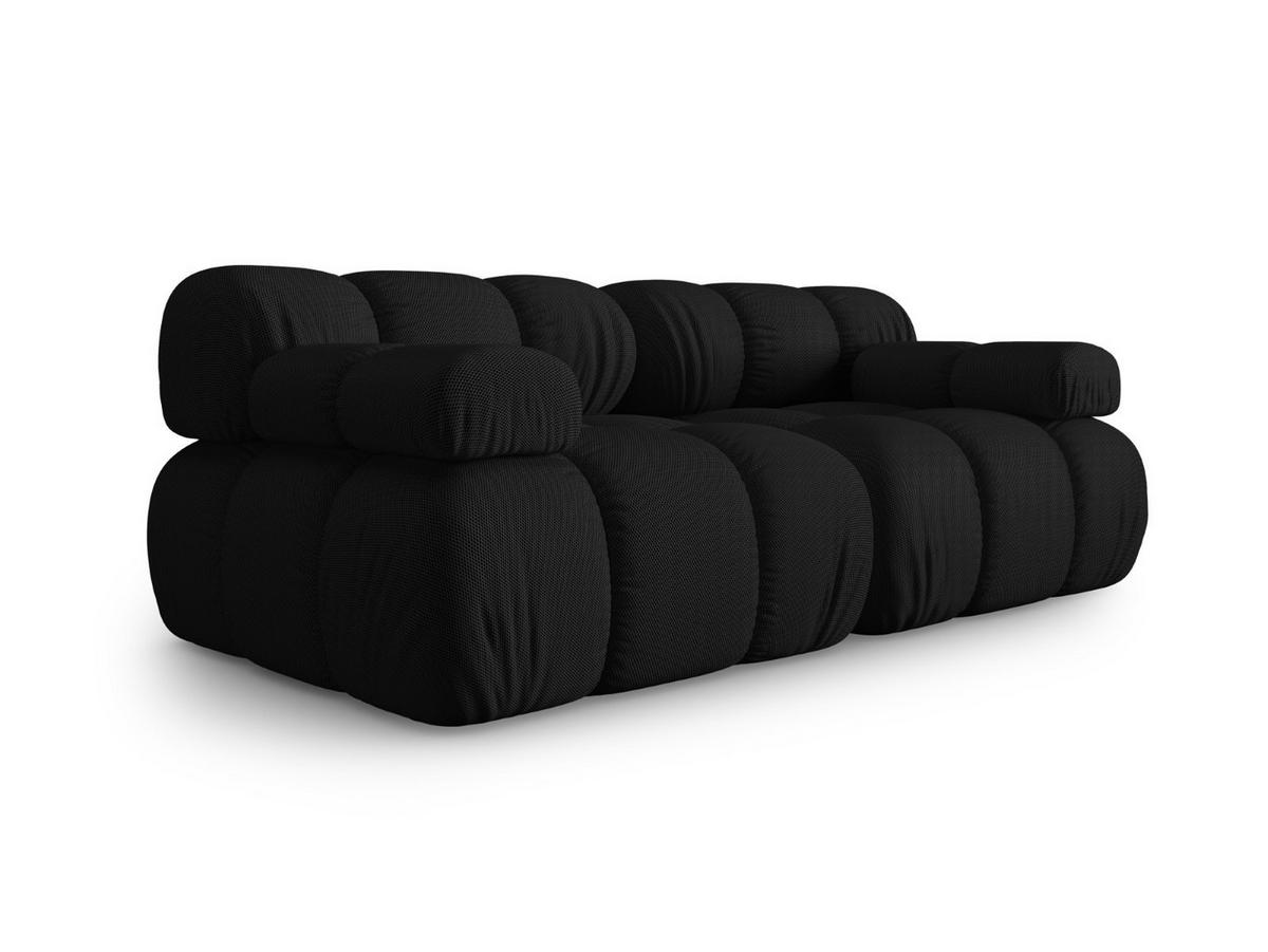 SOFA modular Bellis aus 3D-Stoff schwarz 2 Sitzplätze - Schwarz, Textil (94/70/188cm) - Micadoni